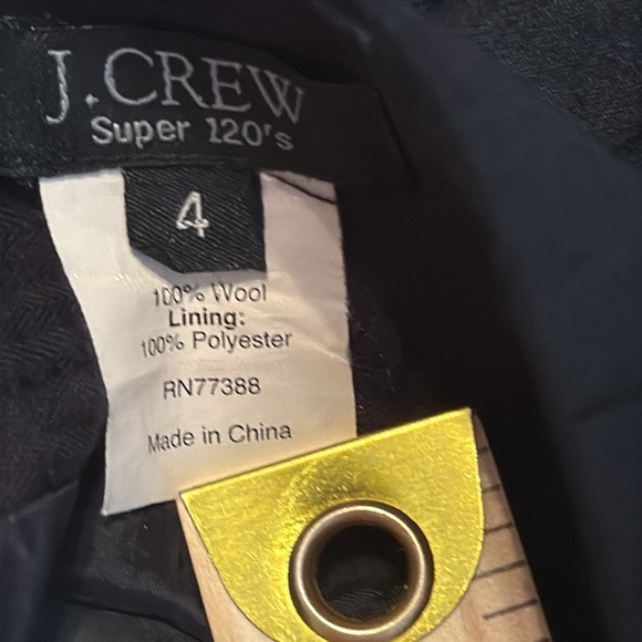 J. Crew Black Pencil Skirt in Super 120s Wool Size 4 - Picture 10 of 11